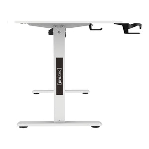 Escritorio ajustable en altura Stryn aglomerado y acero - blanco o negro [pro.tec]