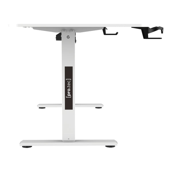 Escritorio ajustable en altura Stryn aglomerado y acero - blanco o negro [pro.tec]