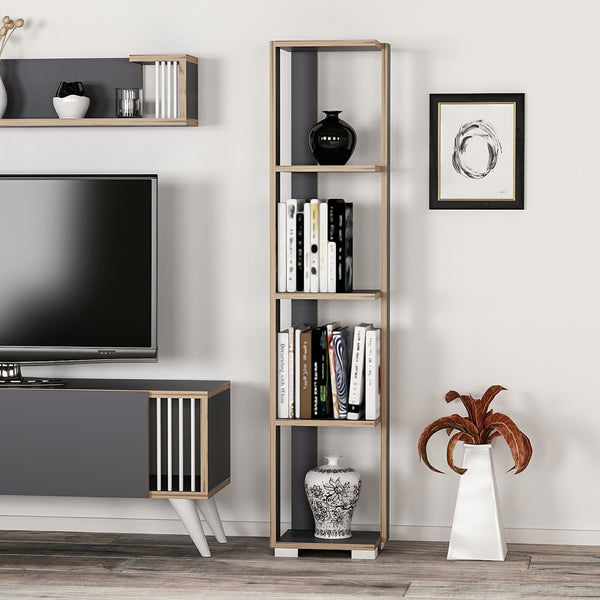 Estantería Aalestrup con 4 niveles 153 x 34 x 26 cm en varios colores [en.casa]