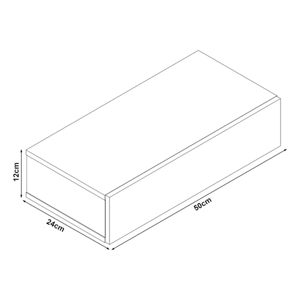 Estante de pared Antilles 50x24x12 cm con cajón en varios colores en.casa