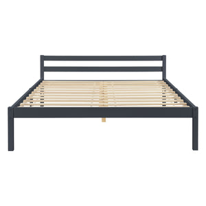 Cama de madera Nakkila varios colores y tamaños con colchón de espuma fría en.casa