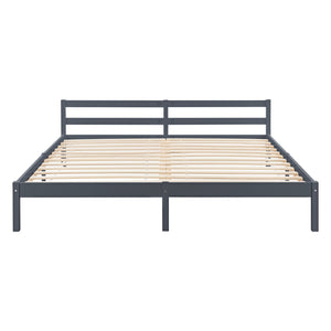 Cama de madera Nakkila varios colores y tamaños con colchón de espuma fría en.casa