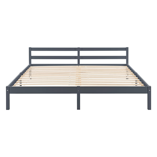 Cama de madera Nakkila varios colores y tamaños con colchón de espuma fría en.casa