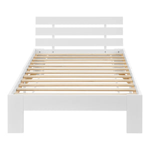 Cama de madera Nivala con colchón de espuma fría, varios colores y tamaños en.casa