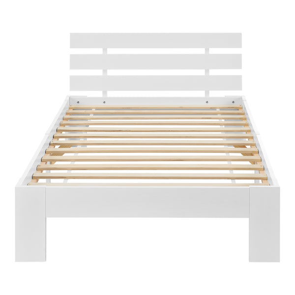 Cama de madera Nivala con colchón de espuma fría, varios colores y tamaños en.casa