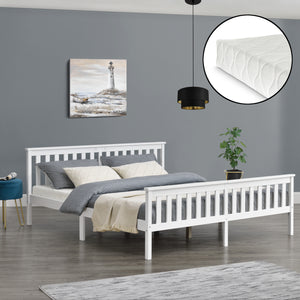 Cama de madera con colchón de espuma fría en varios colores y tamaños en.casa