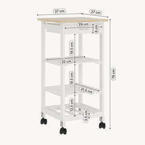 Carrito de servicio Biel 76x37x37 cm [en.casa]