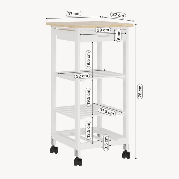 Carrito de servicio Biel 76x37x37 cm [en.casa]