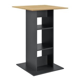 Mesa de bar Visby 110x70x70 cm con 3 estantes en.casa