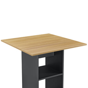 Mesa de bar Visby 110x70x70 cm con 3 estantes en.casa