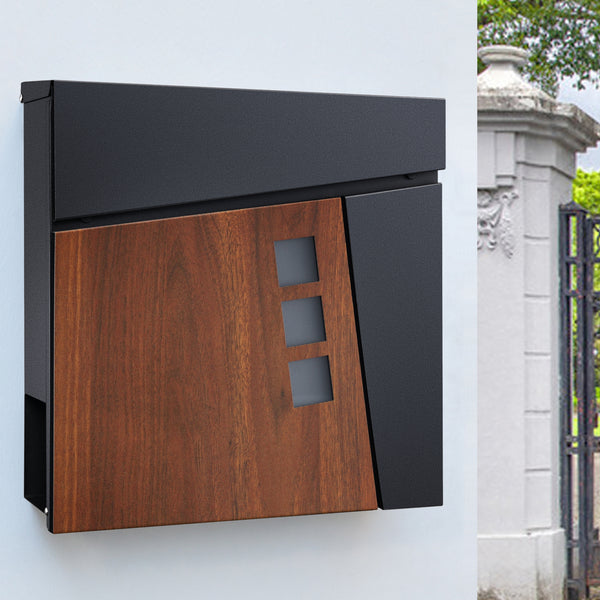 Buzón Alfstedt 37x37x10,5 cm acero en varios colores [en.casa]