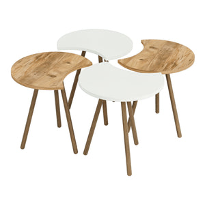 Mesa de centro Højer en set de 4 unidades 48 x 45 x 32 cm varios colores [en.casa]