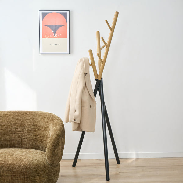 Perchero Laerdal 172x49x49 cm acero [en.casa]