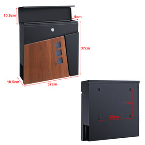 Buzón Alfstedt 37x37x10,5 cm acero en varios colores [en.casa]