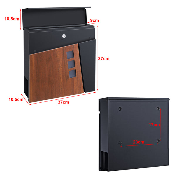 Buzón Alfstedt 37x37x10,5 cm acero en varios colores [en.casa]