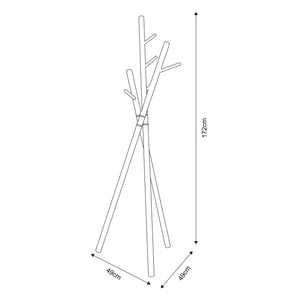 Perchero Laerdal 172x49x49 cm acero [en.casa]