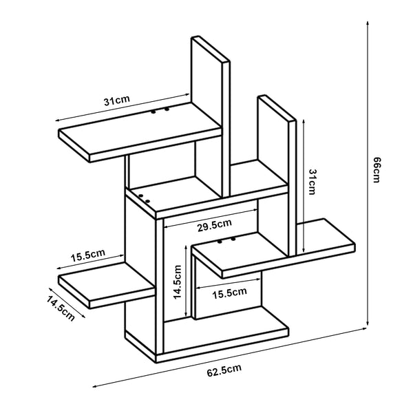 Estantería de pared Reyna [en.casa]