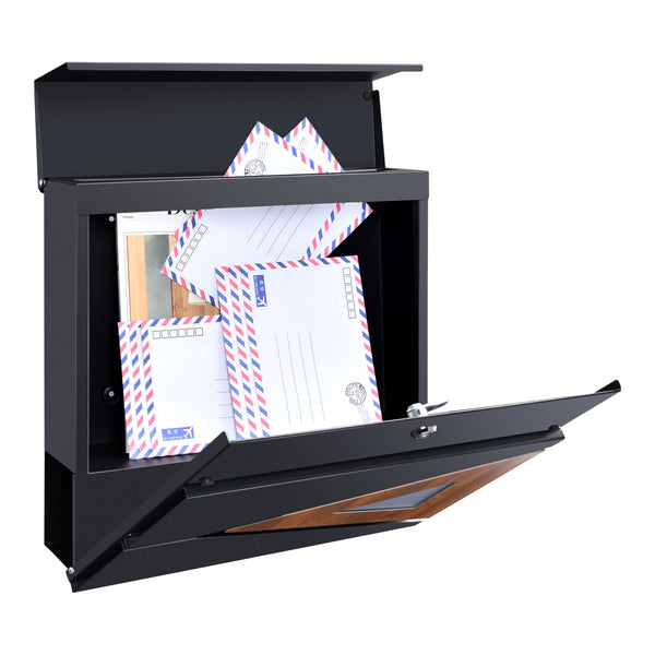 Buzón Schönburg 37x37x11cm acero en varios colores [en.casa]