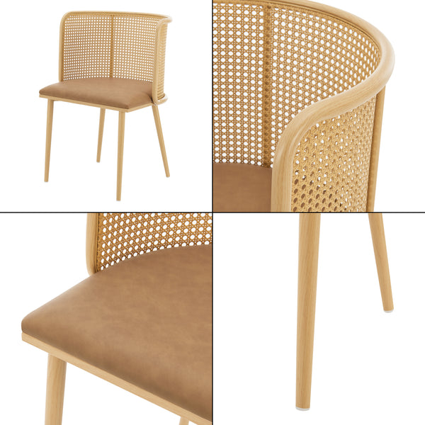 Silla de comedor Flen juego de 2 en varios colores [en.casa]