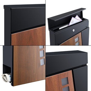 Buzón Alfstedt 37x37x10,5 cm acero en varios colores [en.casa]