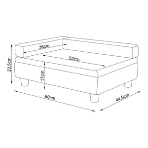 Cama para mascotas Salkonssad 60x45x24 cm [en.casa]