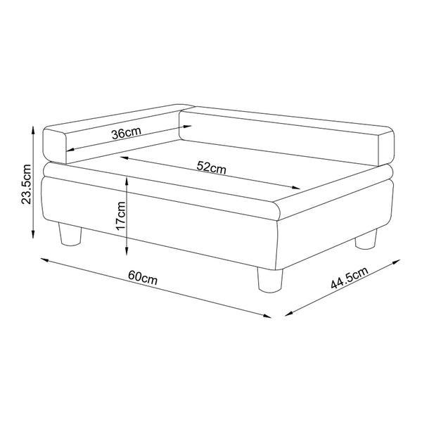 Cama para mascotas Salkonssad 60x45x24 cm [en.casa]