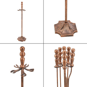 Juego de herramientas para chimenea Dovre 5 piezas conjunto para chimenea varios colores [en.casa]