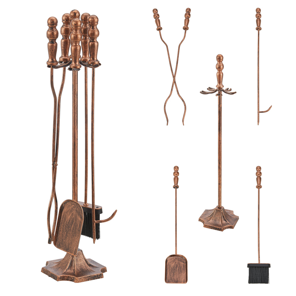 Juego de herramientas para chimenea Dovre 5 piezas, varios colores [en.casa] - premiumXL