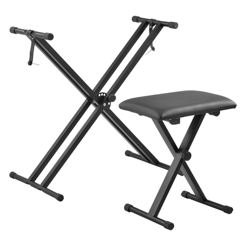 Soporte para teclado con taburete Ajustable en altura Plegable