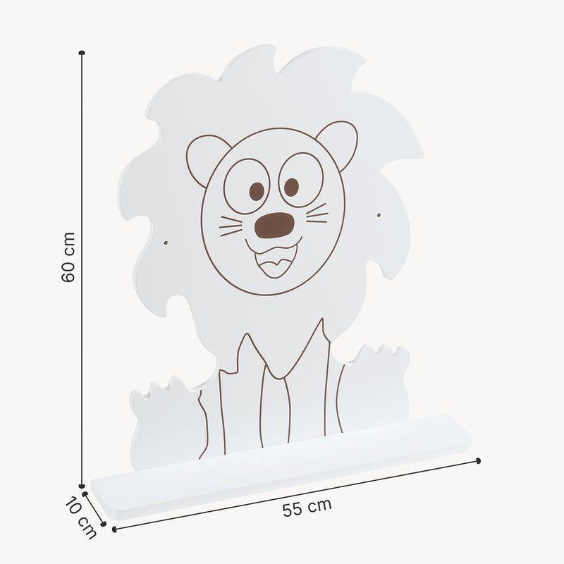 Esquema acotado Estantería de pared para niños Korsør Blanco [en.casa]
