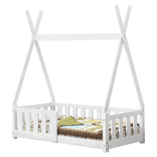 Cama infantil Helsingborg 70x140 cm blanco [en.casa] - premiumXL