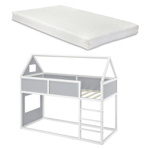 Litera infantil Quedlinburg 90x200 cm con colchón de espuma fría Madera [en.casa]