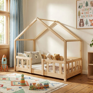 Cama para niños Treviolo forma de casa pino  [en.casa]