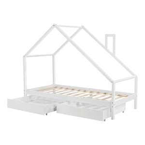 Cama infantil Assling con 2 cajones 90x200cm en varios colores [en.casa]
