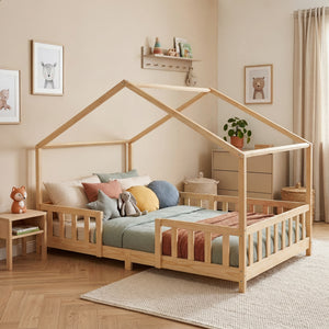 Cama para niños Treviolo forma de casa pino  [en.casa]