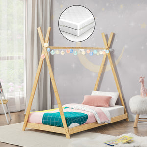 Cama infantil Vimpeli con colchón de bambú en varias medidas [en.casa] - premiumXL