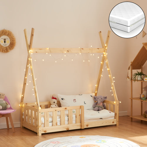 Cama infantil Helsingborg con colchón 70x140 cm [en.casa] - premiumXL