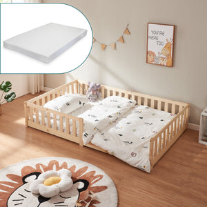 Cama en el suelo Tanna con colchón [en.casa]