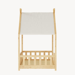 Cama casita Rila estilo Montessori con protección contra caídas 90x200 cm [en.casa]