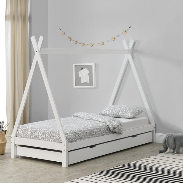 Cama infantil Maine 90x200 cm con cajones [en.casa]