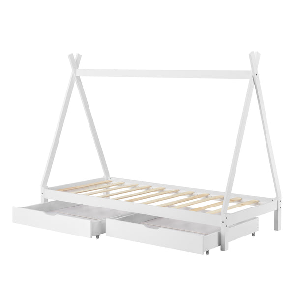 Cama infantil Maine 90x200 cm con cajones [en.casa]