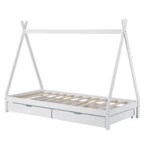 Cama infantil Maine 90x200 cm con cajones [en.casa]