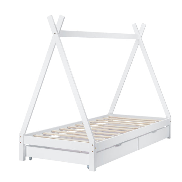Cama infantil Maine 90x200 cm con cajones [en.casa]