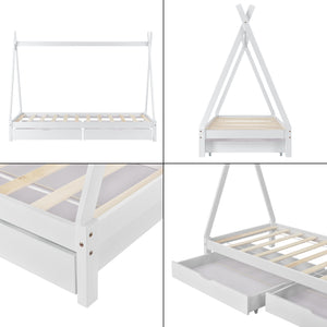 Cama infantil Maine 90x200 cm con cajones [en.casa]