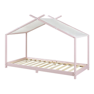 Cama para niños Brome Forma casita con techo pino 90 x 200 cm [en.casa]