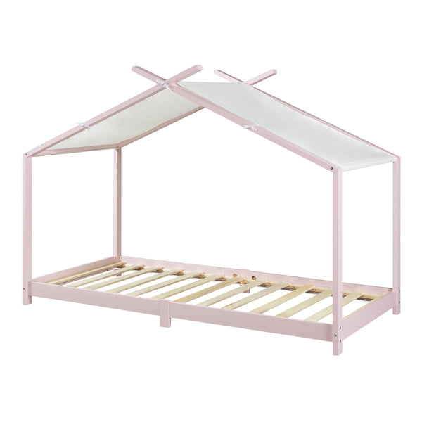 Cama para niños Brome Forma casita con techo pino 90 x 200 cm [en.casa]
