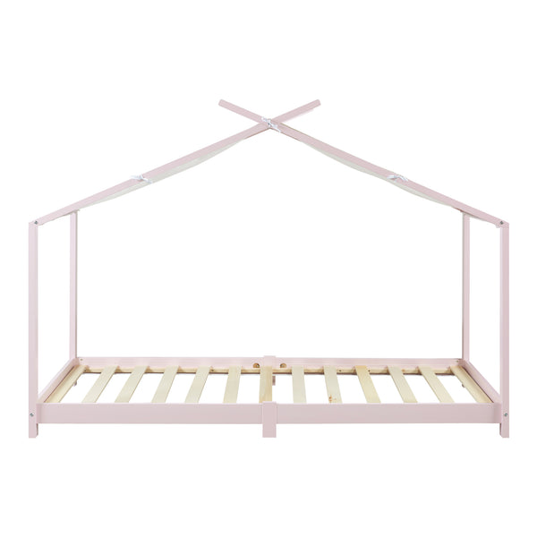 Cama para niños Brome Forma casita con techo pino 90 x 200 cm [en.casa]