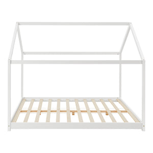 Cama para niños Cerro en forma de casa pino 120/140/160/180x200 cm - Blanco [en.casa]