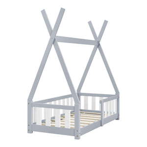 Cuna Helsingborg con colchón 70x140 cm [en.casa]