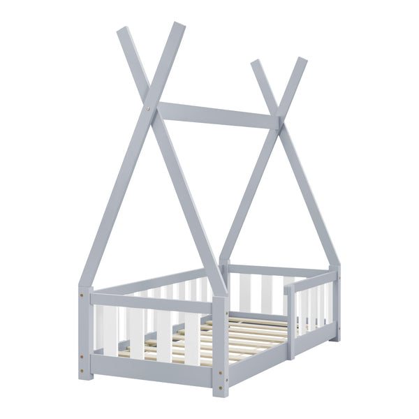 Cuna Helsingborg con colchón 70x140 cm [en.casa]